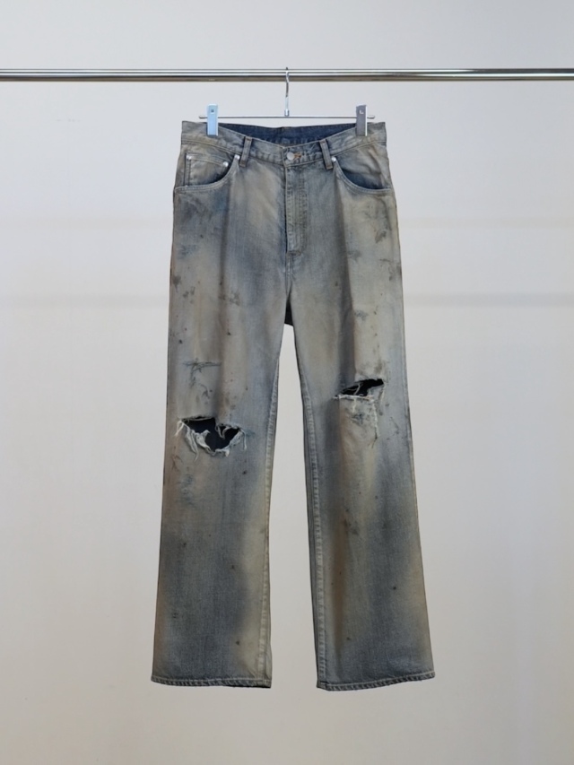 ANCELLM CLASH MIDDLE STRIGHT 5P DENIM PANTS INDIGO 2026SS