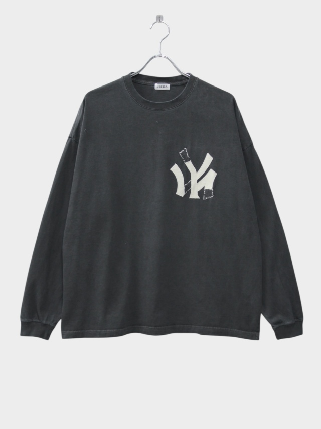 JIEDA PIGMENT NOT YOUR TEAM L/S TEE FADE BLACK 2026SS