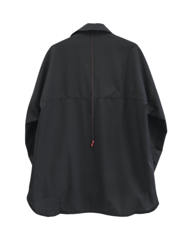 ANCELLM WASH WOOL LONG SHIRT BLACK 2025AW 通販ページ octavia
