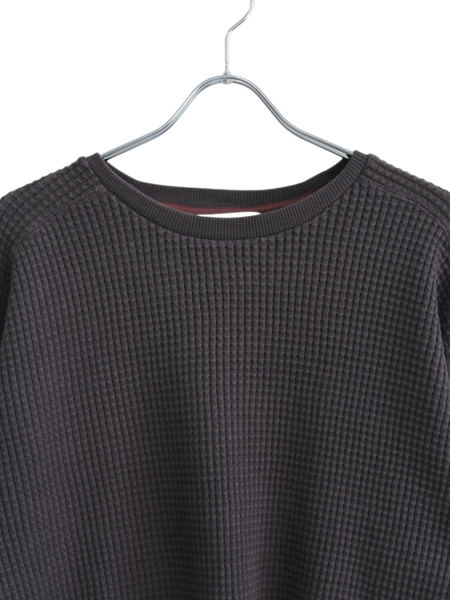 ANCELLM HEAVY WAFFLE OVER LS BLACK 2025AW 通販ページ octavia