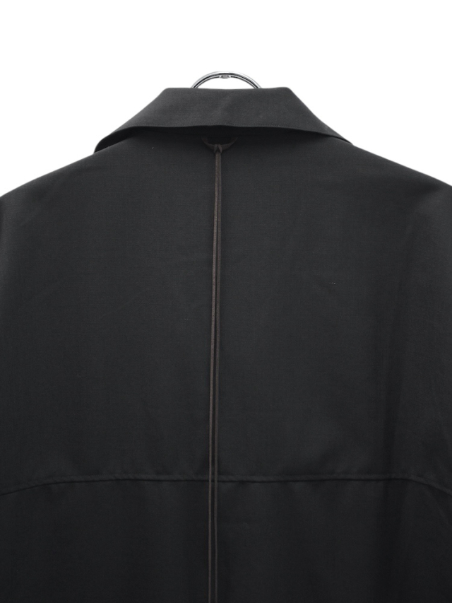 ANCELLM WASH WOOL LONG SHIRT BLACK 2025AW 通販ページ octavia