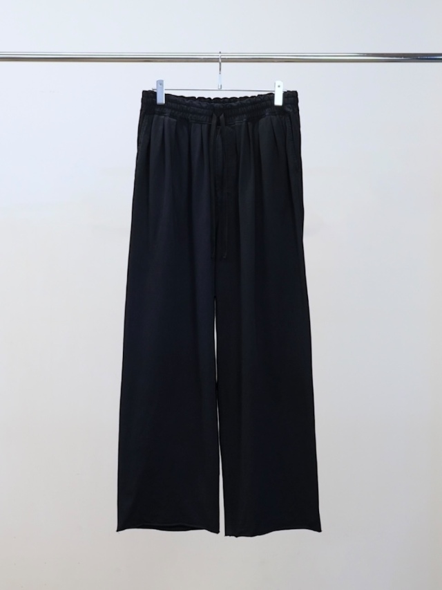 ANCELLM DRAPE WIDE EASY CUT SLACKS NAVY 2026SS