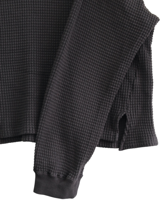 ANCELLM HEAVY WAFFLE OVER LS BLACK 2025AW 通販ページ octavia