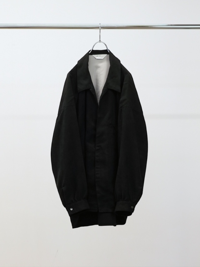 ANCELLM VEGAN SUEDE LONG SHIRT BLACK 2026SS