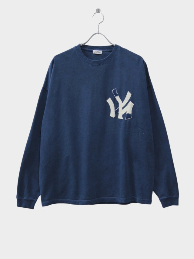 JIEDA PIGMENT NOT YOUR TEAM L/S TEE FADE NAVY 2026SS