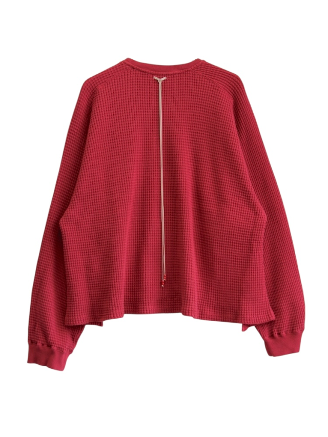 ANCELLM HEAVY WAFFLE OVER LS RED 2025AW 通販ページ octavia