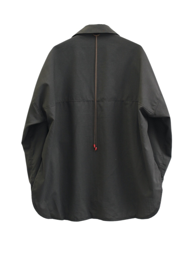 ANCELLM WASH WOOL LONG SHIRT OLIVE 2025AW 通販ページ octavia