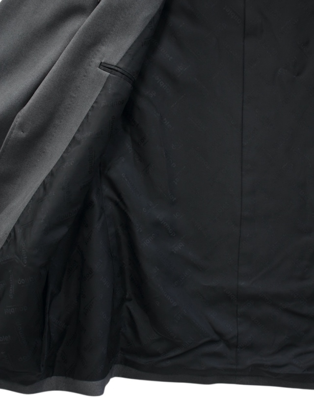 doublet EMBROIDERED CHAIN TAILORED JACKET CHARCOAL 通販商品