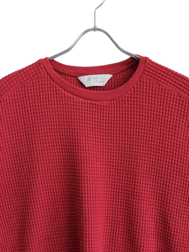 ANCELLM HEAVY WAFFLE OVER LS RED 2025AW 通販ページ octavia