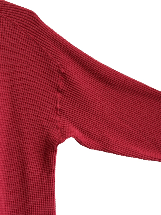 ANCELLM HEAVY WAFFLE OVER LS RED 2025AW 通販ページ octavia