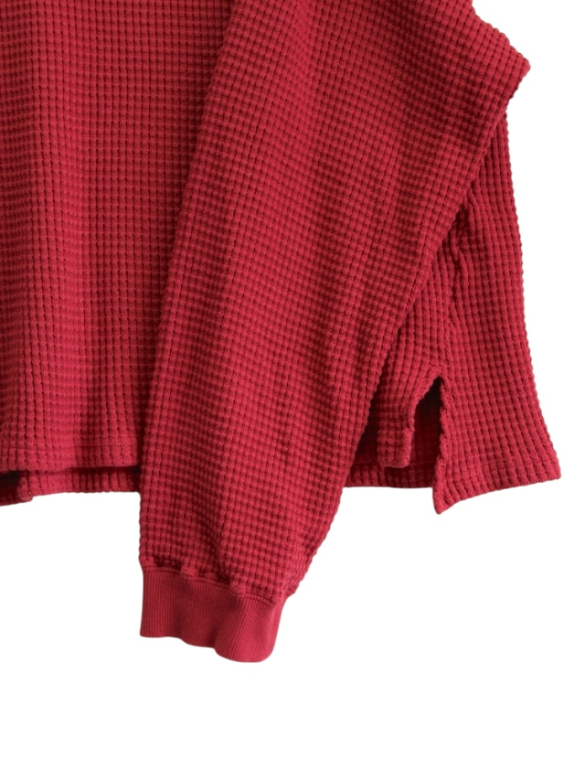 ANCELLM HEAVY WAFFLE OVER LS RED 2025AW 通販ページ octavia