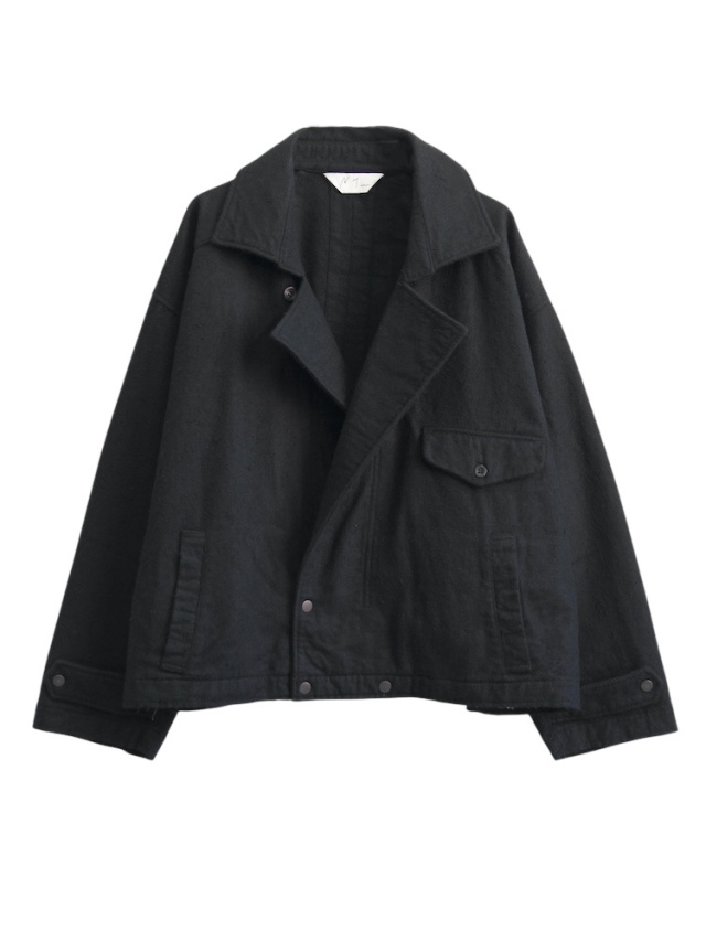 ジャケット・アウター ancellm DOUBLE-BREASTED COAT(BLACK) ANCELLM PILLING WOOL DOUBLE BLOUSON BLACK 2025AW 通販ページ