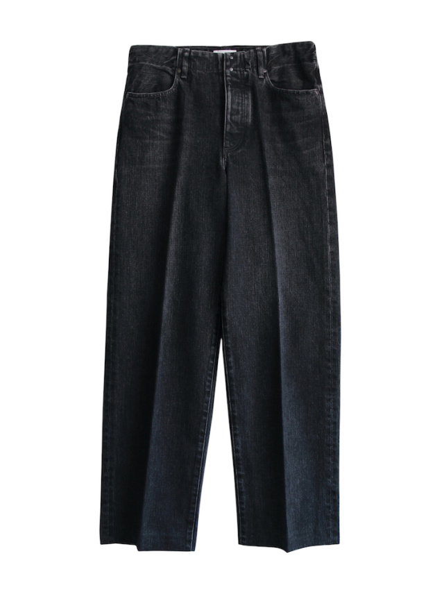 TANAKA THE JEAN TROUSERS BLACK 2025AW