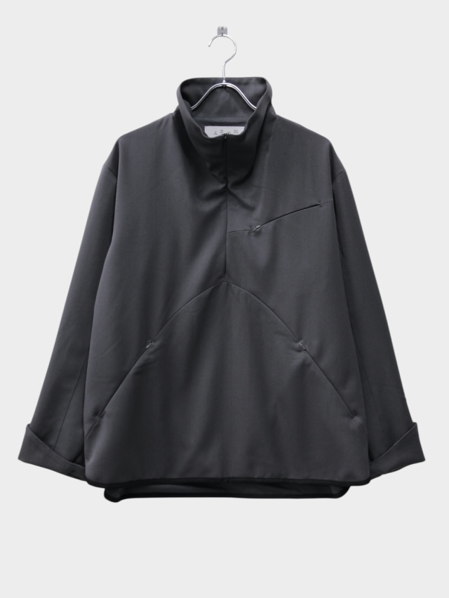 bal × ii_iiiiiiii TECHNICAL WOOL PULLOVER ASPHALT 2026SS