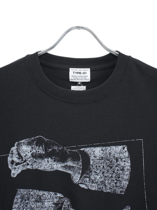 Elephant tribal fabrics シャツドッキングカーディガン　黒 Elephant tribal fabrics シャツドッキングカーディガン 黒