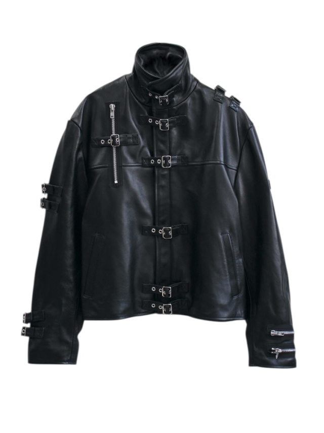 doublet BUCKLE OVERRLOAD LEATHER JACKET BLACK 2025AW