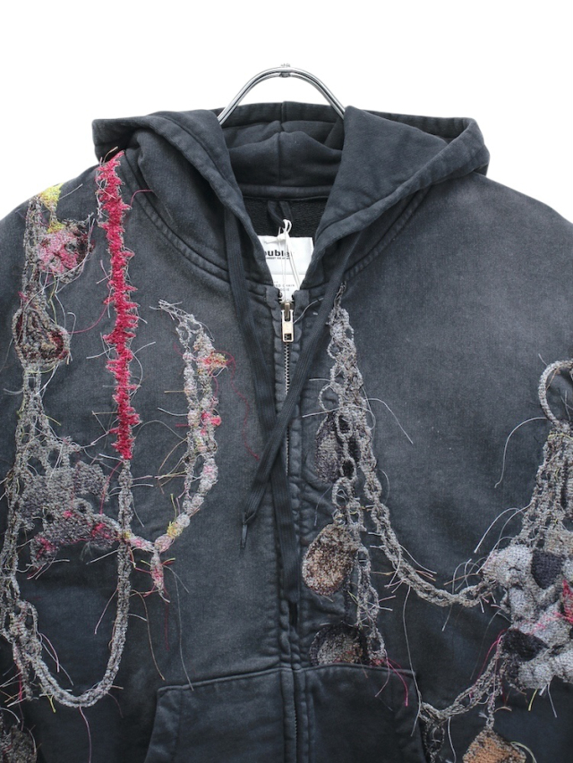 最終値下　Are You Different 約6万で購入　刺繍ベルベット doublet(ダブレット)EMBROIDERED CHAIN ZIP-UP HOODIE