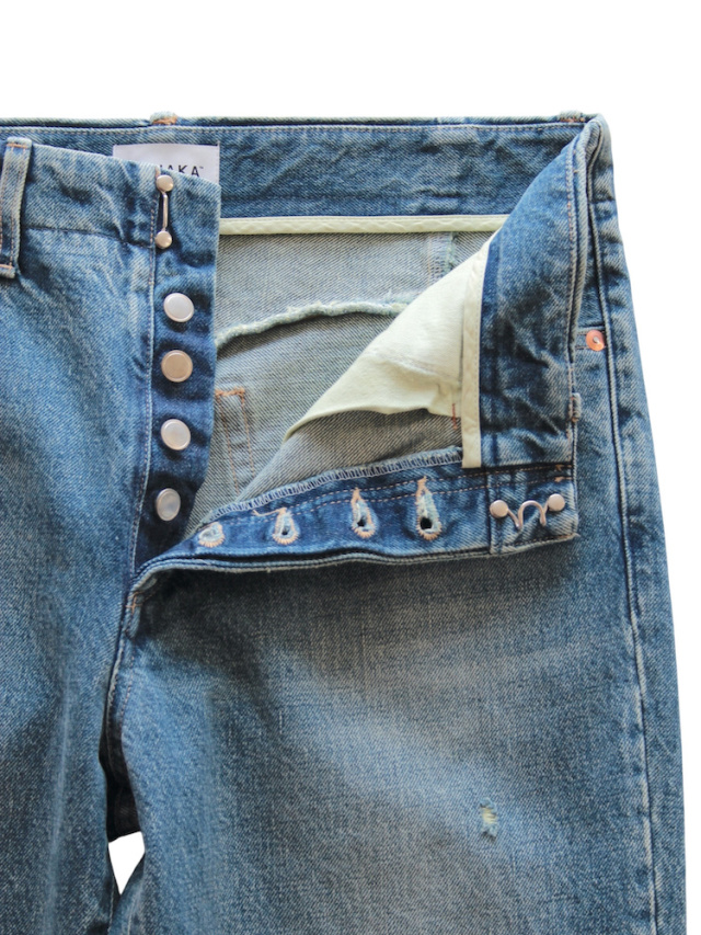 TANAKA FLARE JEAN TROUSERS GREEN BLUE 通販ページ octavia