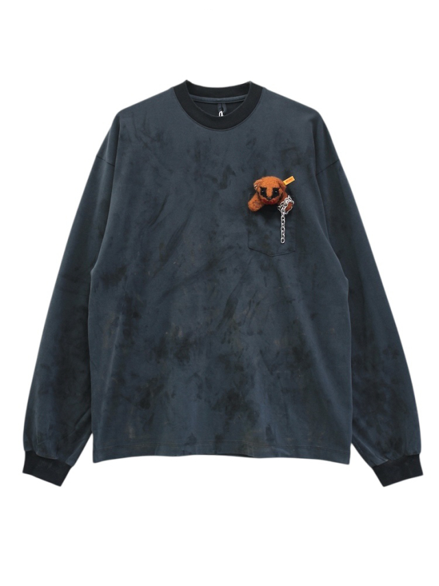doublet LONG SLEEVE T-SHIRT WITH VILLAIN BEAR BLACK 2025AW