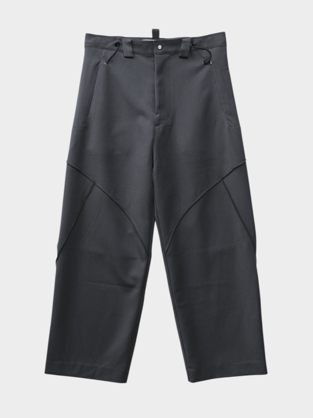 bal × ii_iiiiiiii TECHNICAL WOOL TROUSERS ASPHALT 2026SS