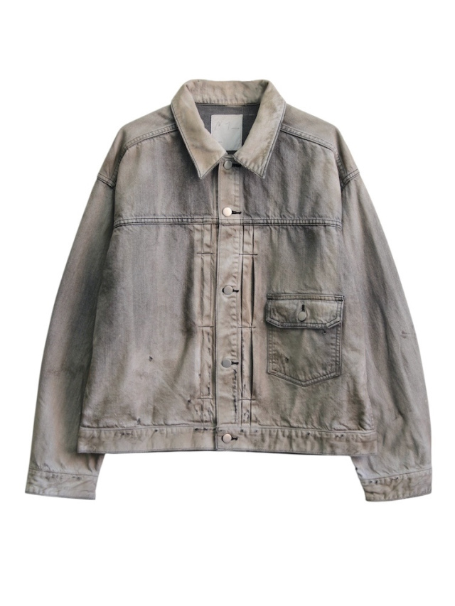 ANCELLM AGING DENIM JACKET BLACK 2025AW 通販ページ octavia