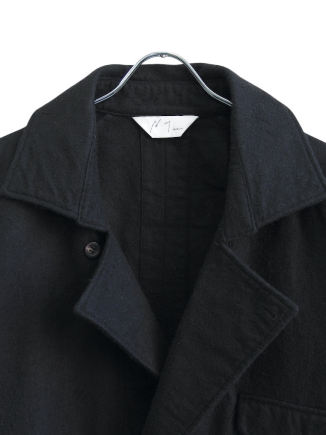 ANCELLM PILLING WOOL DOUBLE BLOUSON BLACK 2025AW 通販ページ