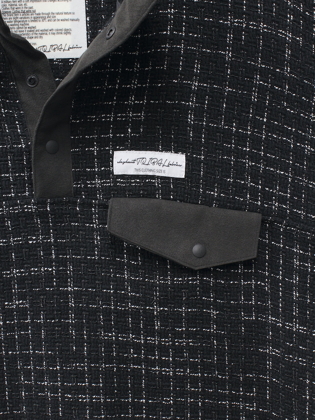 elephant TRIBAL fabrics 通販 Tweed Snap T BLACK 商品ページ