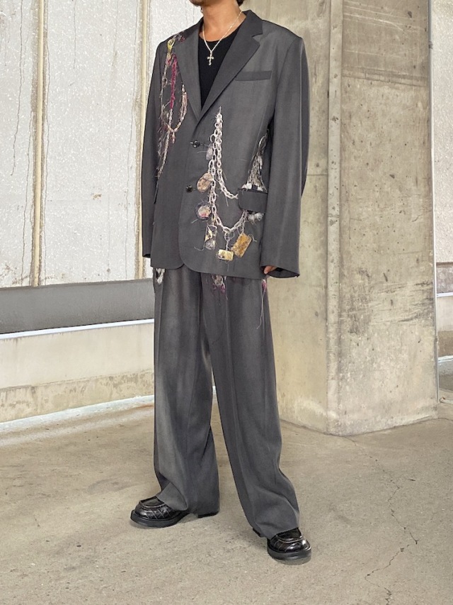 doublet DESTROYED TAILORED JACKET セットアップ Doublet DESTROYED TAILORED JACKET - BLACK | Garmentory