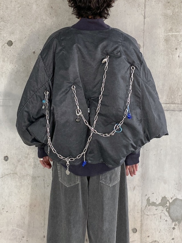 doublet KEY CHAIN DECORATED BOMBER JACKET GREY 通販商品ページ