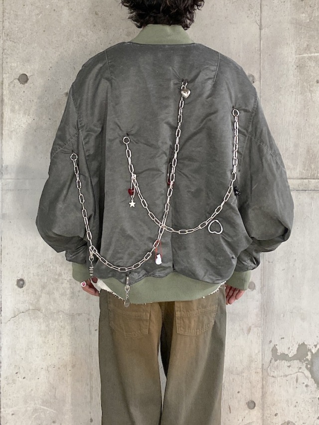 doublet KEY CHAIN DECORATED BOMBER JACKET KHAKI 通販商品ページ