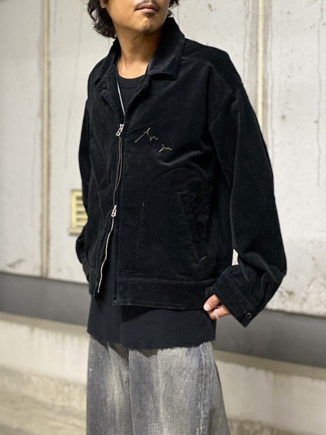 ANCELLM CORDUROY ZIPUP JACKET BLACK 2025AW 通販ページ