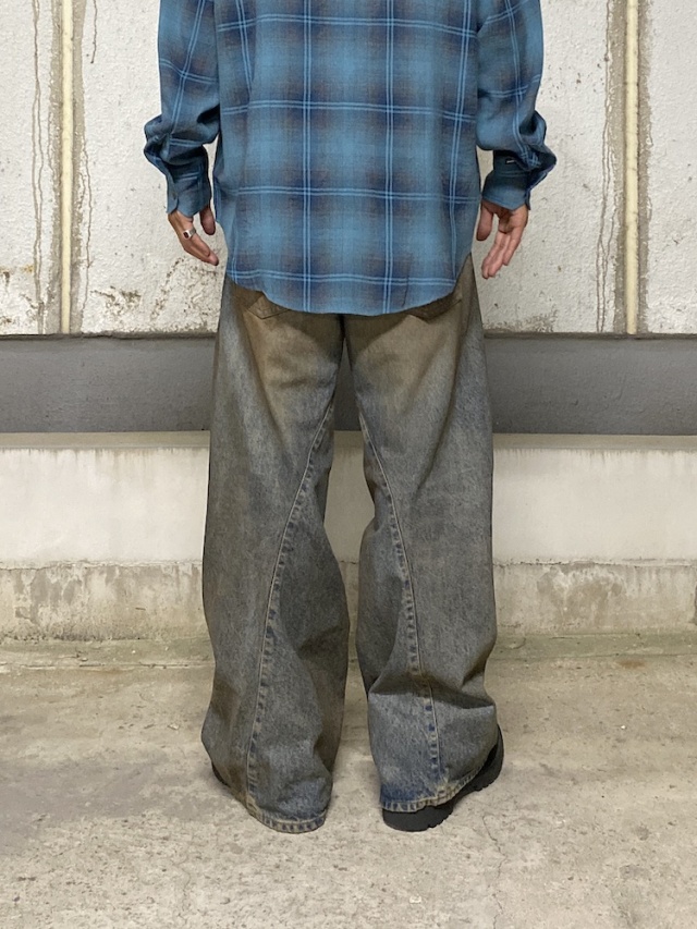 ★Open Yy★CURVED JEANS★大人気★ NVRFRGT 3D TWISTED JEANS 2.0 CRAZY DIRTY WASHED TAN 通販