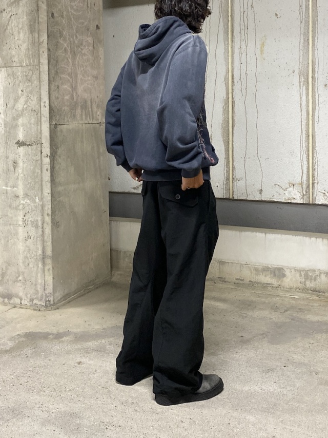 NVRFRGT TUCKED WIDE LEG TROUSERS BLACK 通販 商品ページOCTAVIA