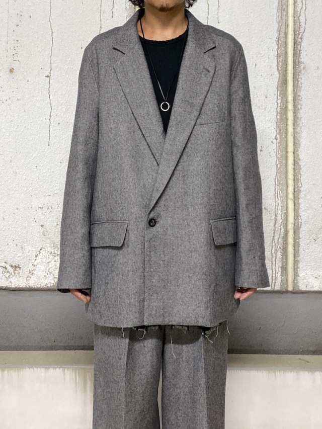 middle tailored jacket【最終値下げ】 ANCELLM SEMI-DOUBLE TAILORED JACKET GRAY 2025AW 通販ページ
