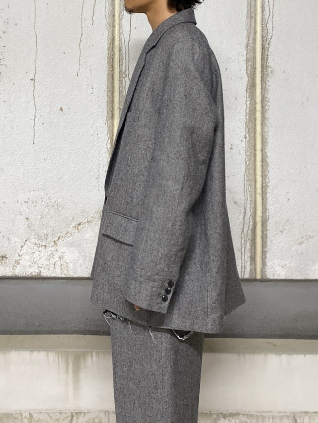 ANCELLM SEMI-DOUBLE TAILORED JACKET GRAY 2025AW 通販ページ