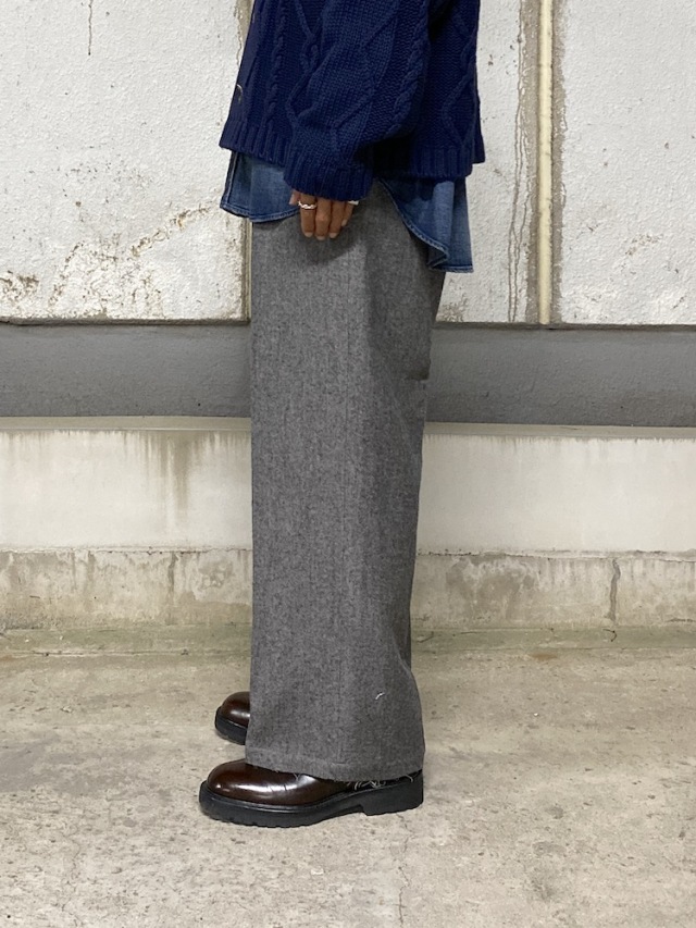 パンツ ANCELLM 25aw SHRINK WOOL WIDE SLACKS SHRINK WOOL WIDE