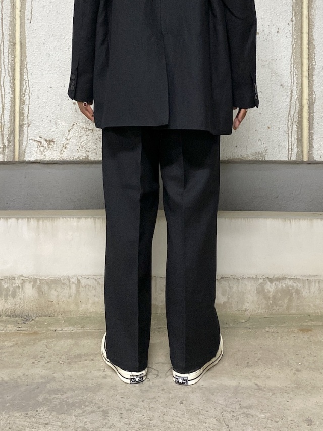 ANCELLM SHRINK WOOL WIDE SLACKS BLACK 2025AW 通販ページ