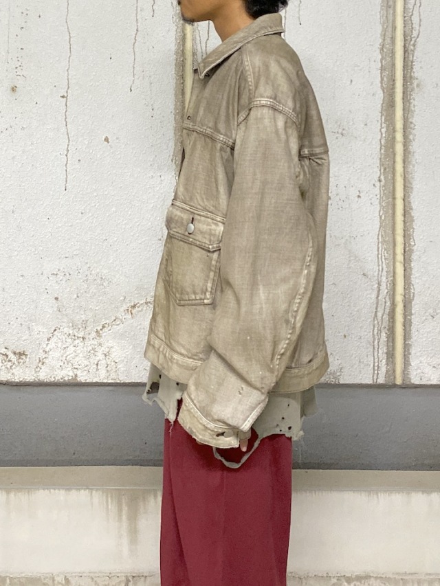 ANCELLM AGING DENIM JACKET BROWN 2025AW 通販ページ octavia