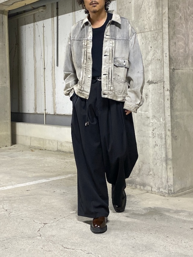 ANCELLM AGING DENIM JACKET BLACK 2025AW 通販ページ octavia