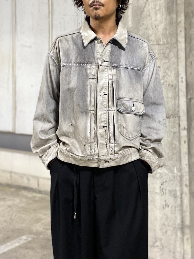 ANCELLM AGING DENIM JACKET BLACK 2025AW 通販ページ octavia