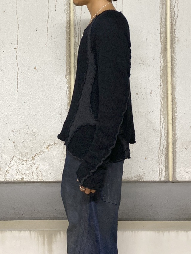 NVRFRGT PANELED LONG SLEEVE T-SHIRT BLACK 通販 商品ページOCTAVIA