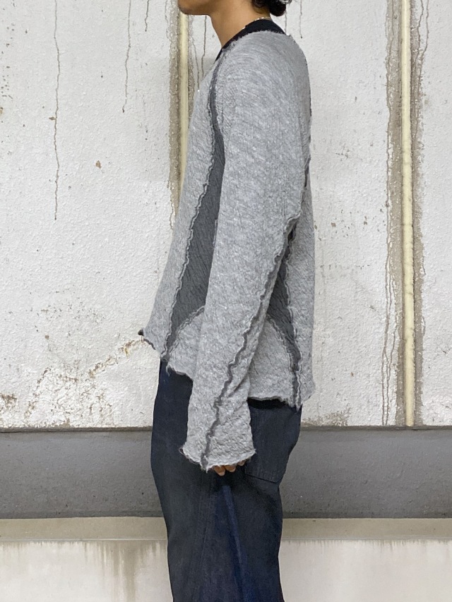 NVRFRGT PANELED LONG SLEEVE T-SHIRT LIGHT GREY 通販 商品ページ