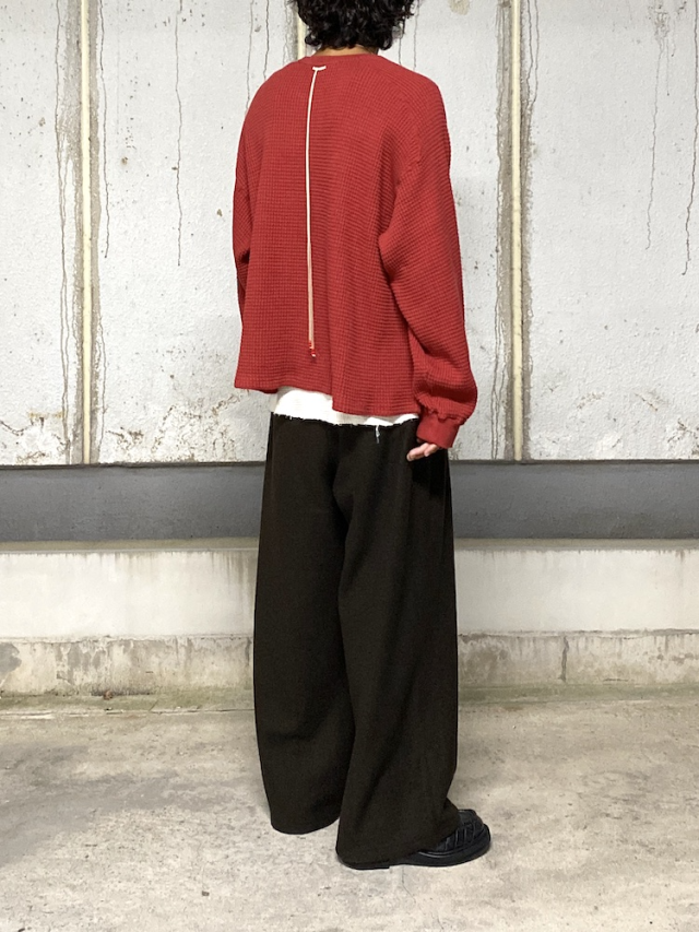 ancellm HEAVY WAFFLE OVER LS(RED)サイズ2 pick ANCELLM / @ancellm_official HEAVY WAFFLE OVER LS ヘビー