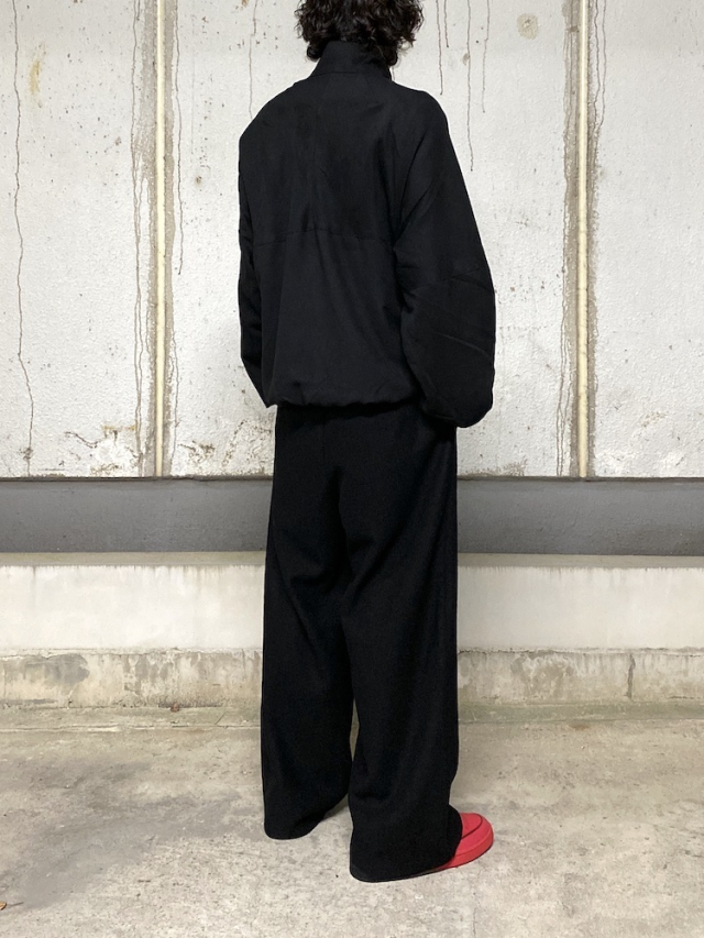 ANCELLM WOOL WIDE EASY TUCK SLACKS BLACK 2025AW 通販ページ octavia