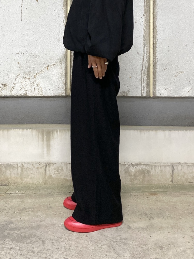 ANCELLM WOOL WIDE EASY TUCK SLACKS BLACK 2025AW 通販ページ octavia