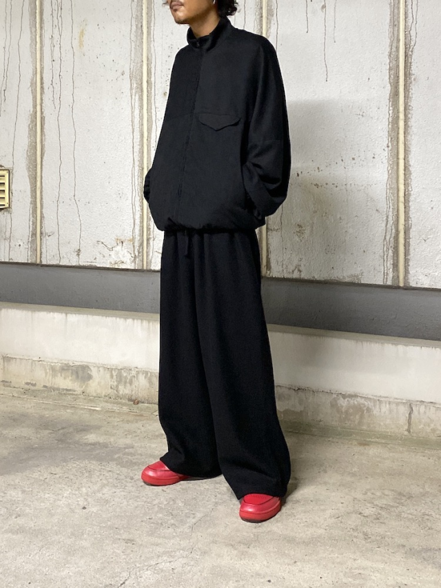 パンツ ANCELLM CUT OFF SLIT TUCK SLACKS BLACK 3 SHOE CUT SLACKS(BLACK) – ANCELLM