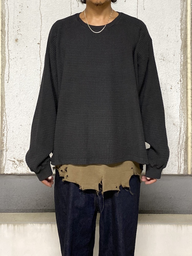 ANCELLM アンセルム　HEAVY WAFFLE OVER LS 25AW ANCELLM - HEAVY WAFFLE OVER LS | RED | ヘビーワッフル | NapsNote