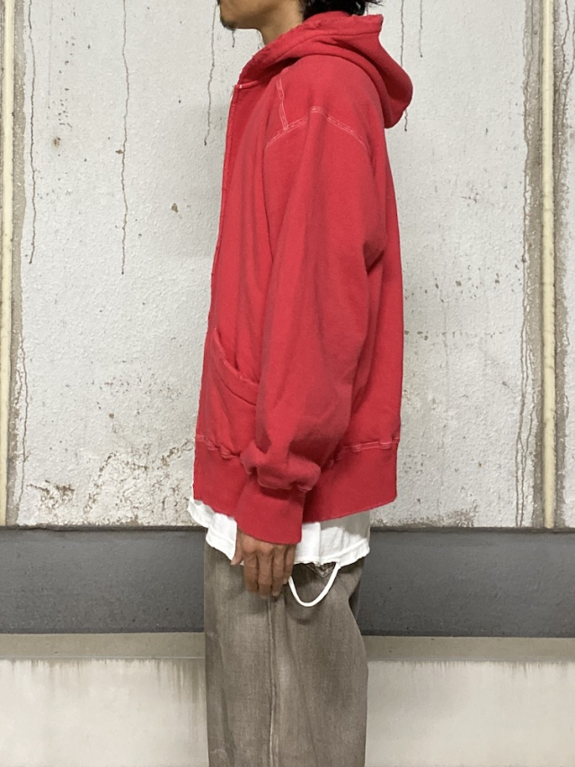 ANCELLM ZIP UP HOODIE RED 2025AW 通販ページ octavia[オクタヴィア]