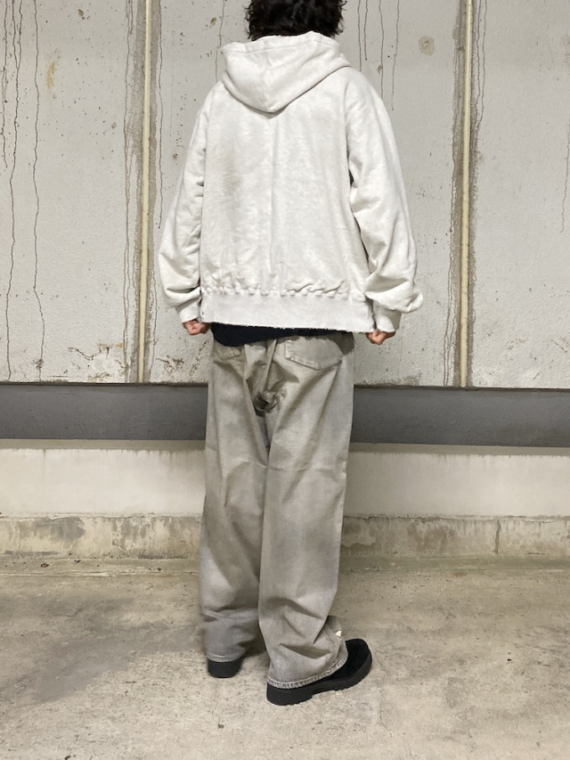 ANCELLM ZIP UP HOODIE HEATHER WHITE 2025AW 通販ページ