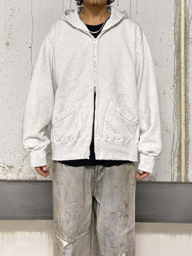 ANCELLM ZIP UP HOODIE HEATHER WHITE 2025AW 通販ページ